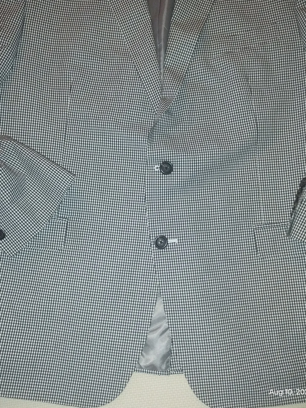 Chaps Size 46R Houndstooth Blazer Tailored Jacket